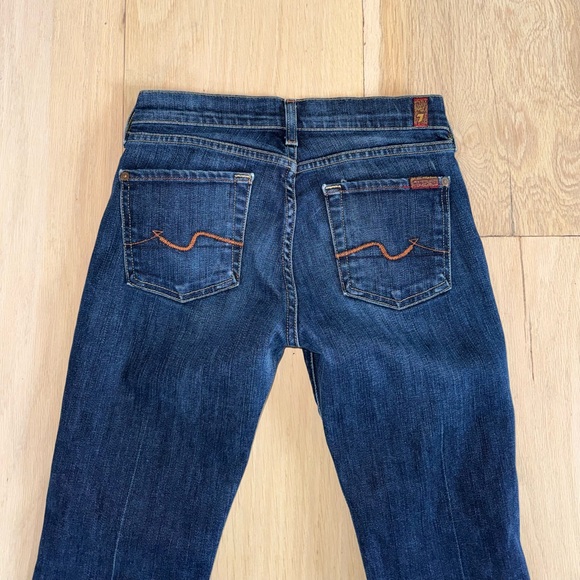 7 For All Mankind Jeans Flare Leg Dark Wash Size 26 - Picture 6 of 6